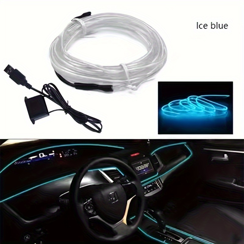 5m neon led car interior lighting strips auto led strip garland el wire rope car decoration lamp flexible tube