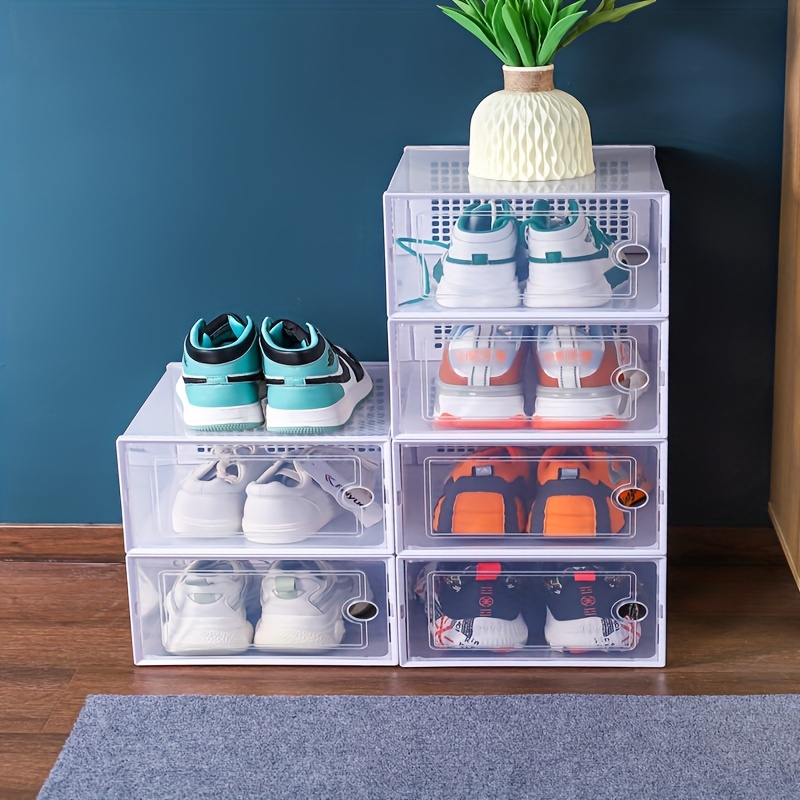 Shoe Storage Box Transparent Plastic Shoe Box Shoe Storage - Temu