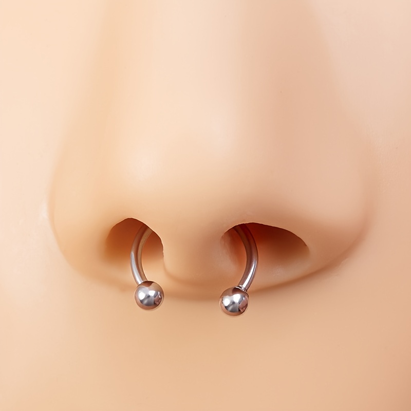 12pcs Gothic Punk Stainless Steel Hoop Earrings 16G
