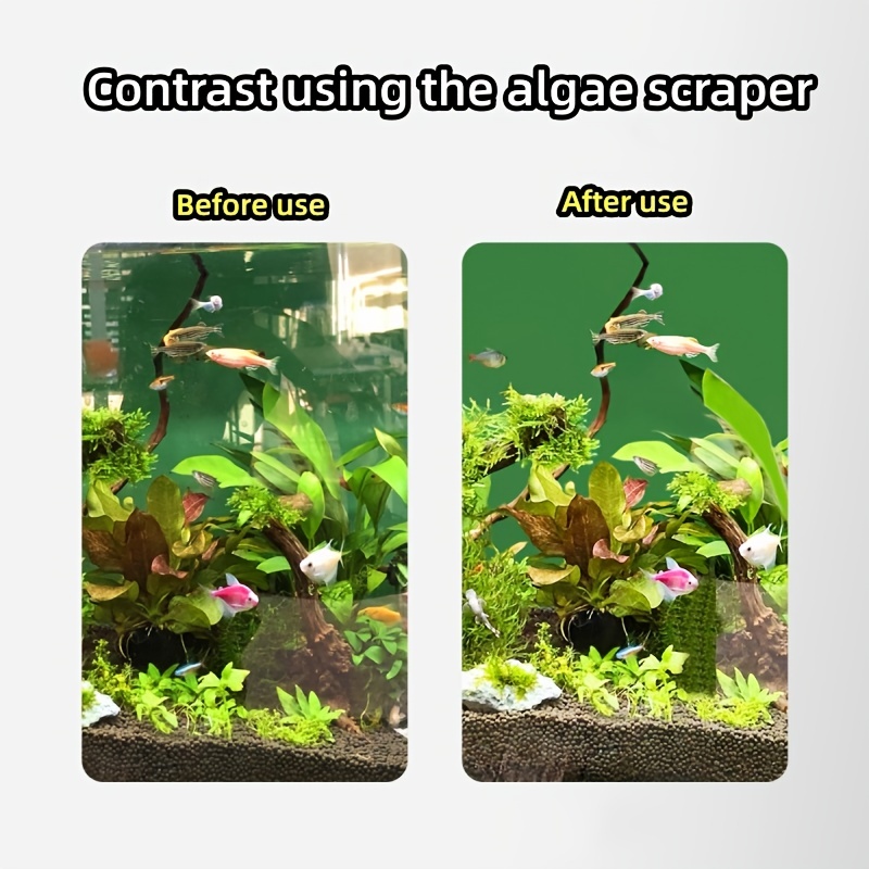 Fish Tank Algae Removal and Moss Removal Algae Scraper Long Handle