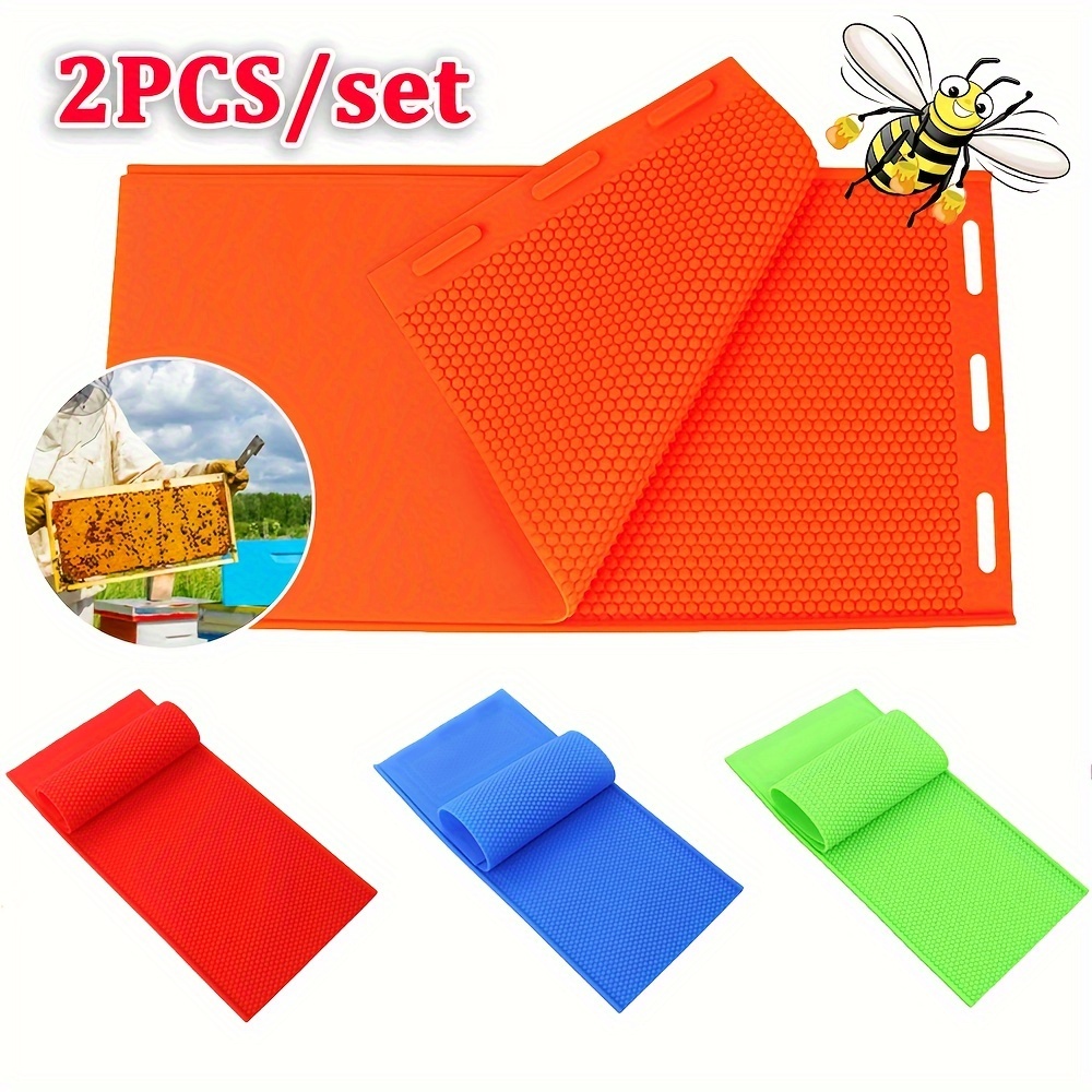 2pcs Beewax Foundation Sheet Mould Flexible Beeswax Honeycomb Mold