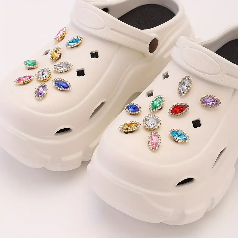 Fashion Colorful Rhinestones Detachable Shoe Charms For Clogs Garden Shoes, Diy  Shoes Accessories - Temu Australia