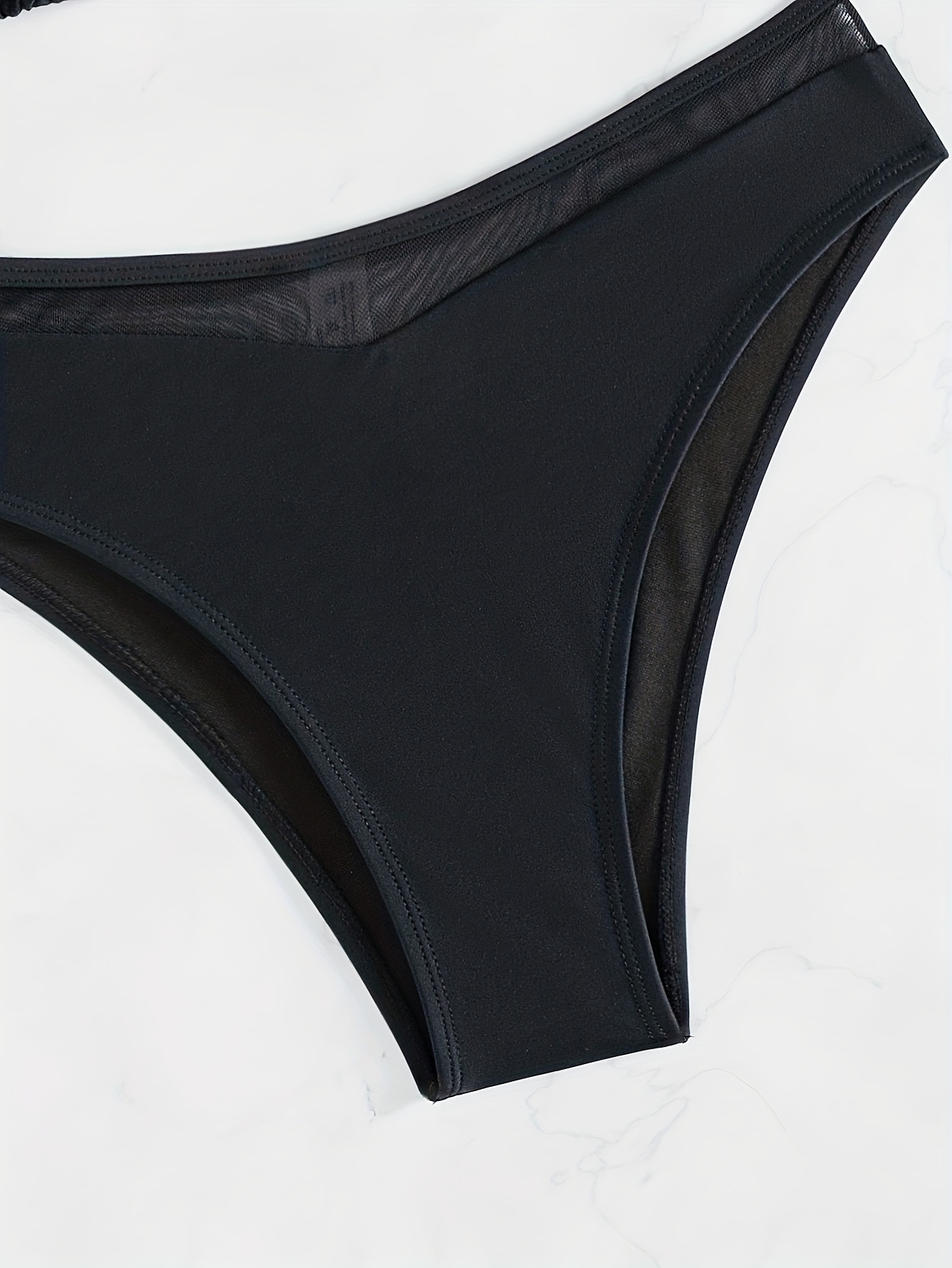 All Black - Black Cotton Triangle Underwear Set, 2 pieces