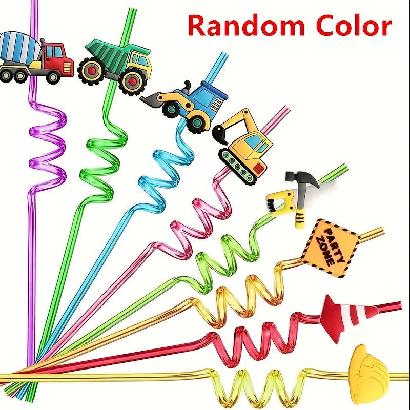 Dinosaur Straws Birthday Party Decorations Favors, 24pcs Dino Birthday  Party Supplies Reusable Plastic Fun Cute Drinking Straws for boys girls  Three