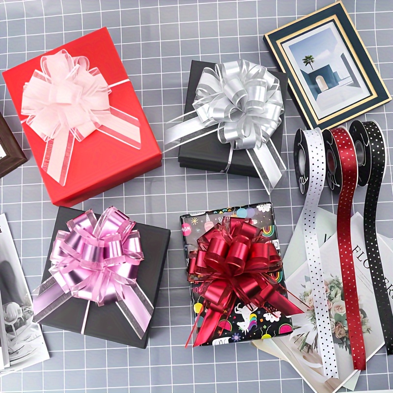Christmas Pull Bows For Gift Wrapping Big Ribbon Bows - Temu