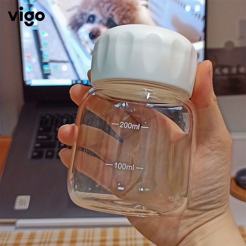 1pc, VIGO Water Bottle, 500ml/17oz Strawberry Pattern Water Cups, Square  Transparent Clear Water Pitcher, Cute Kawaii Summer Drinkware, Kitchen  Gadget