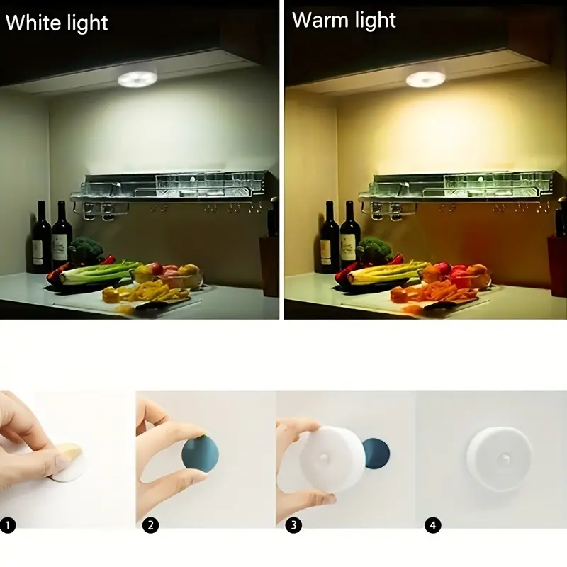 1pc led motion sensor night lights wireless induction cabinet light bedroom bedside wall lamp auto on off for stairs aisle details 2