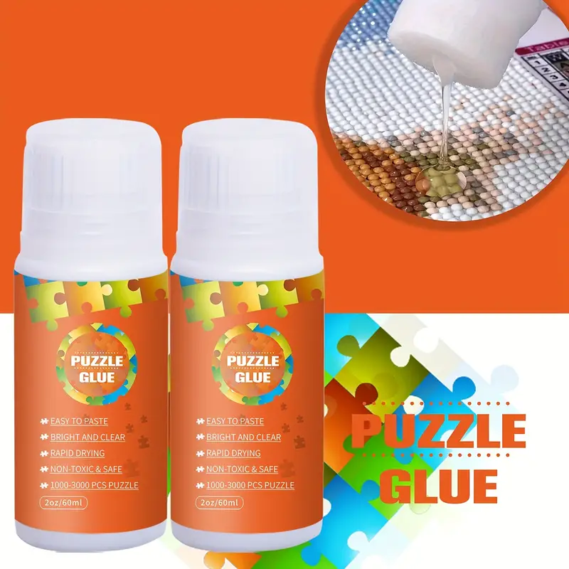 Puzzle Glue Clear With New Sponge Head Puzzle Saver Suitable - Temu