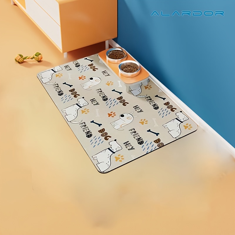 Pet Feeding Mat Absorbent Dog Placemat Mat For Food - Temu