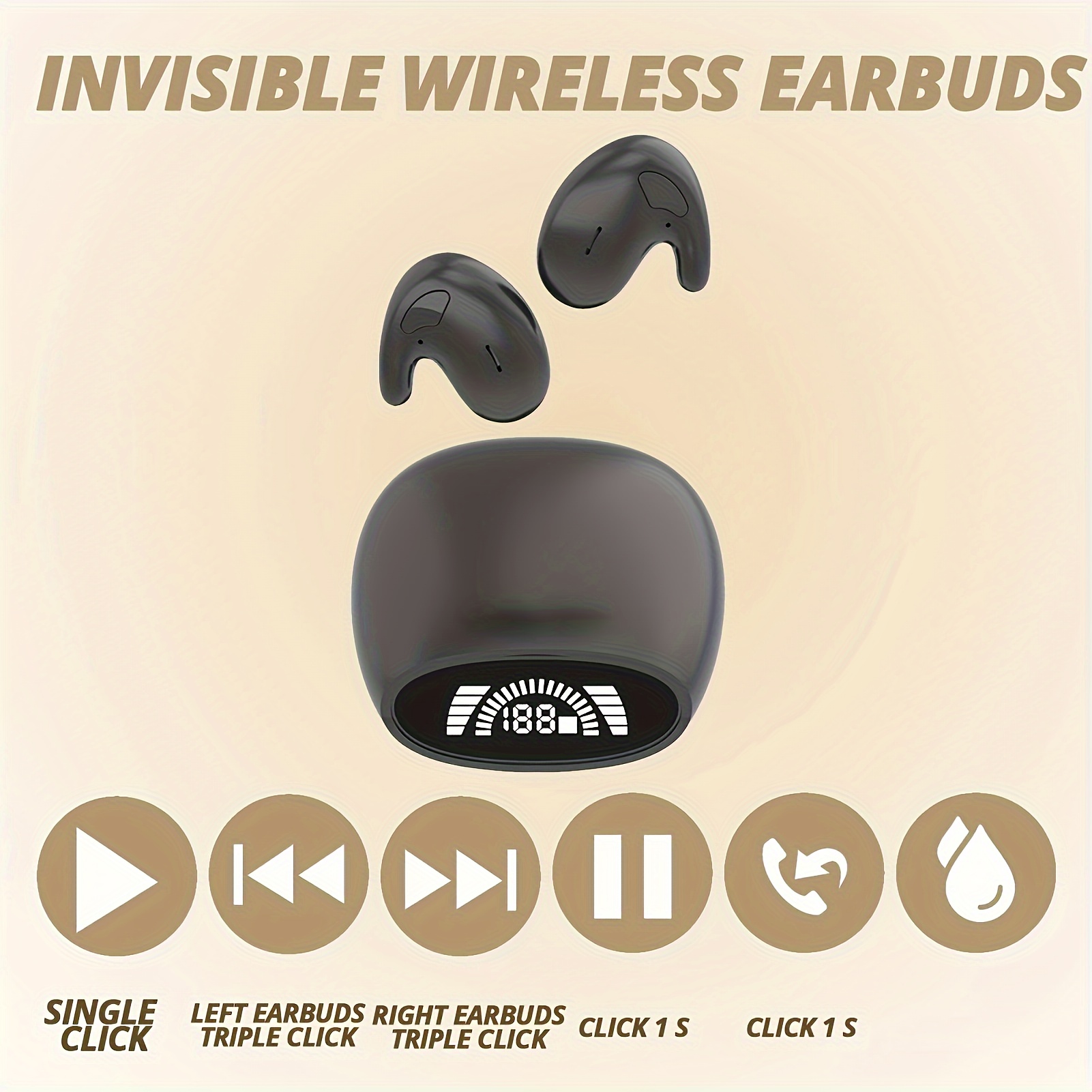 Auriculares invisibles para dormir de lado, auriculares invisibles para  dormir más pequeños, pequeños y discretos, Bluetooth, auriculares  inalámbricos
