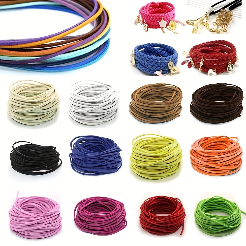 Suede Cord Faux Leather Cord String Rope Thread Bracelet - Temu