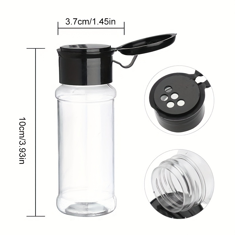 Pet Spice Jars Empty Bottles With Black Shaker Lids Suppliers and