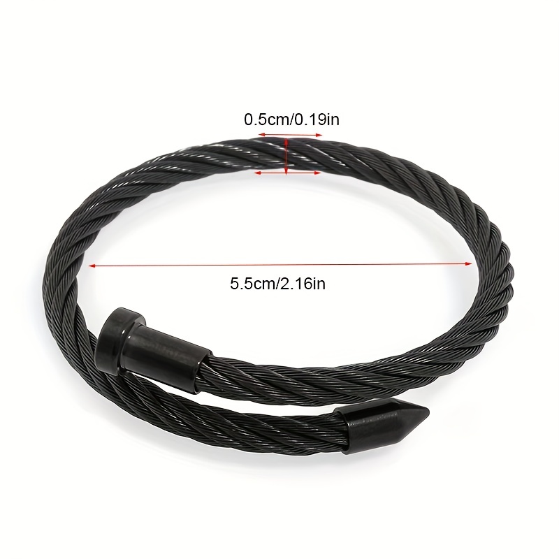 Mens stainless steel on sale cable bracelet