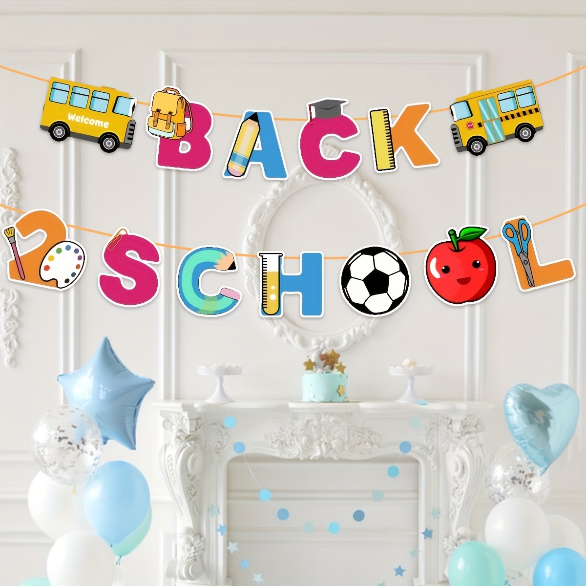 Children's Birthday Party Decoration Letter Pull Flag Car - Temu