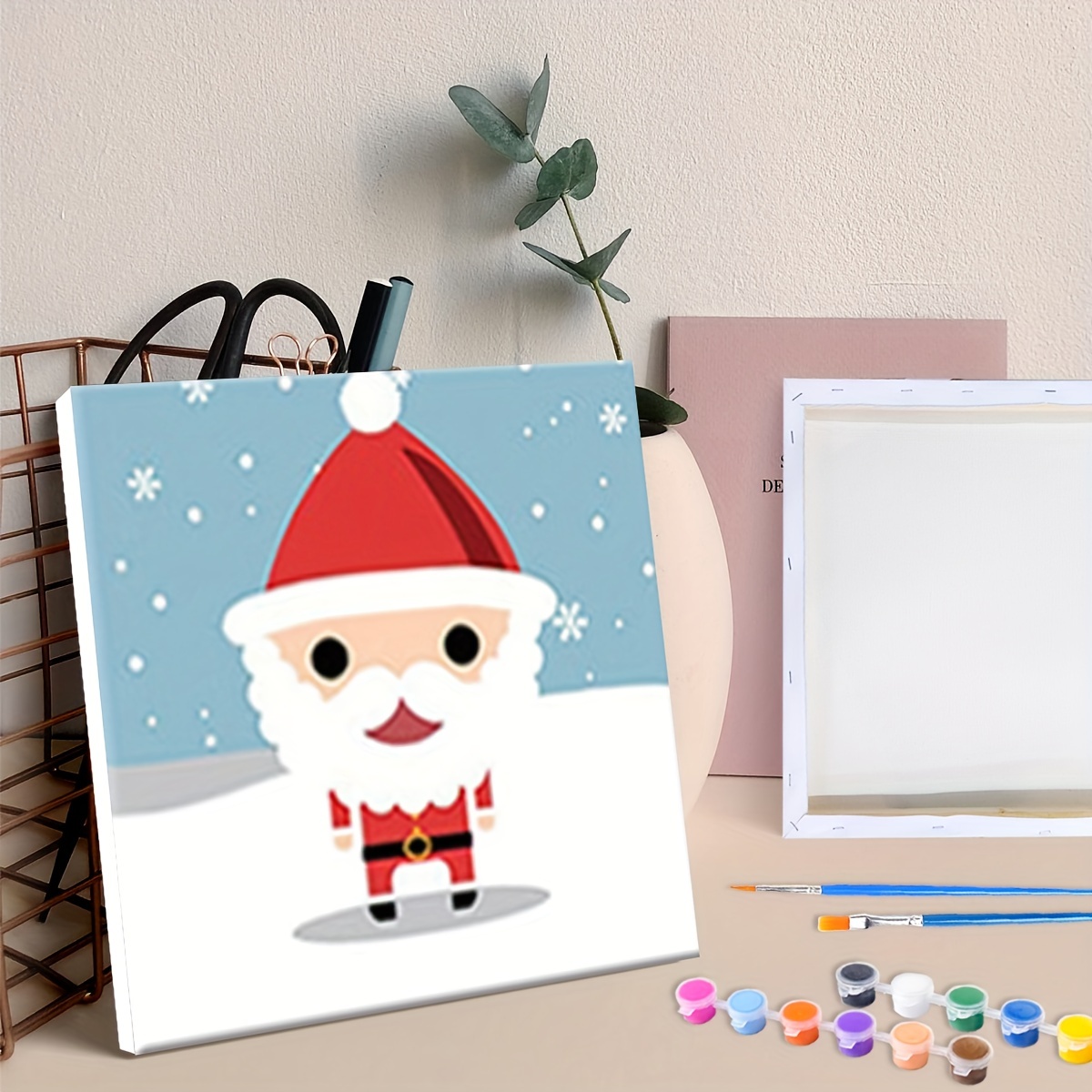 Diy Paint By Numbers For Kids Cartoon Animals Santa Claus - Temu