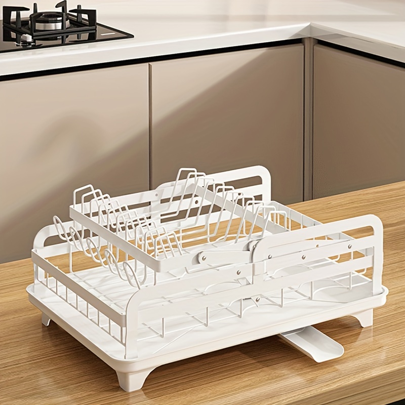 2-tier Dish Drying Rack With Drainboard Set - Large Metal Dish Racks With  Drainage, Glass Holder, Utensil Holder, And Extra Drying Mat - Kitchen  Accessories For Efficient Dish Drying And Organization - Temu Philippines