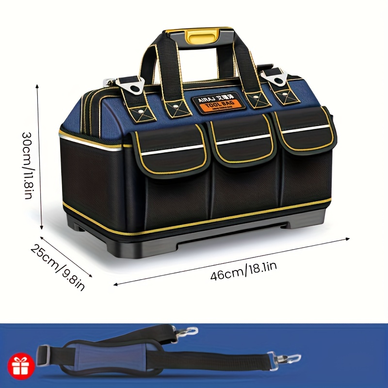 Airaj Multifunctional Tool Bag Large Capacity Oxford Canvas Bag Wear-resistant Tool Repair Storage Electrician Bag
