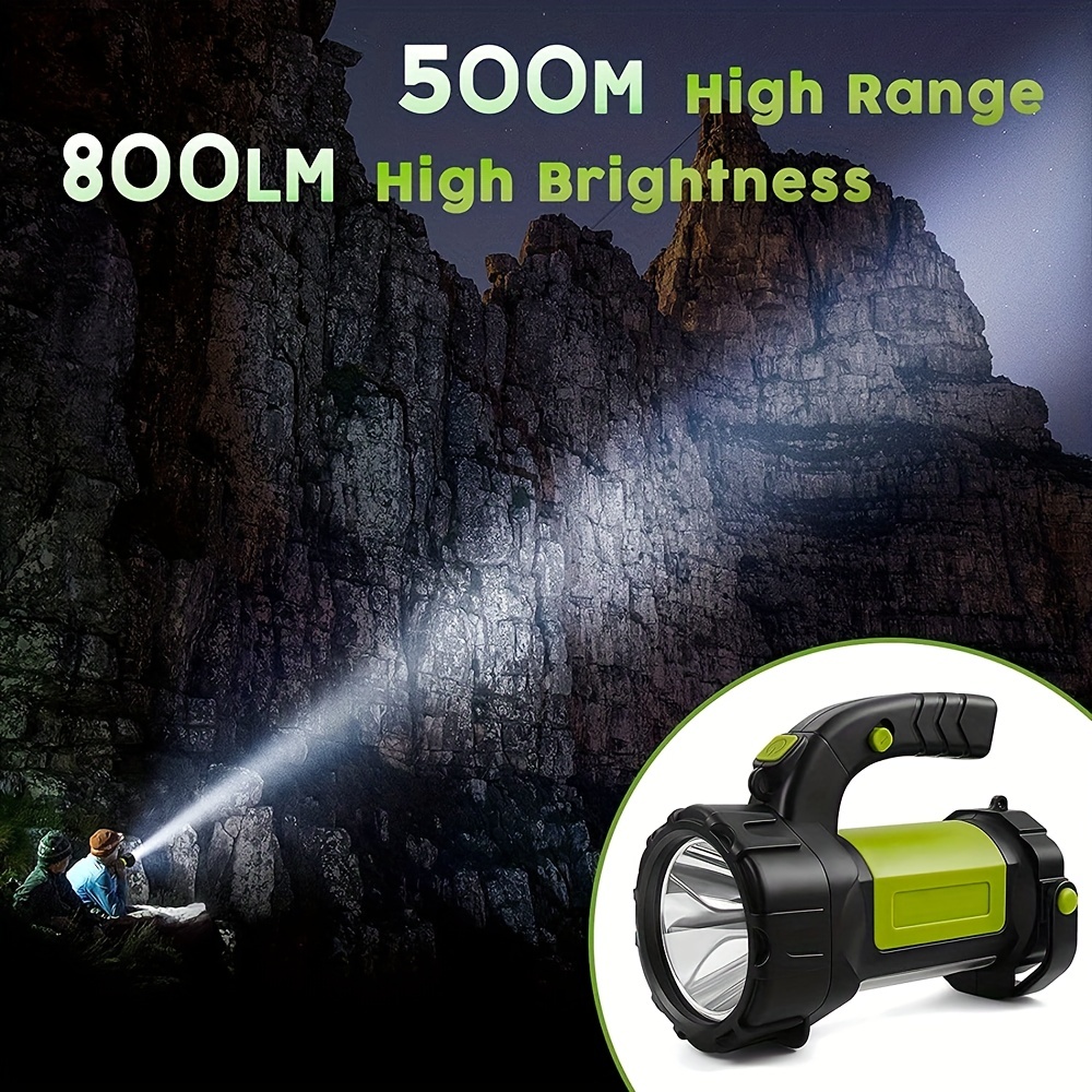 Rechargeable Led Torch Light Long Battery Life Battery - Temu