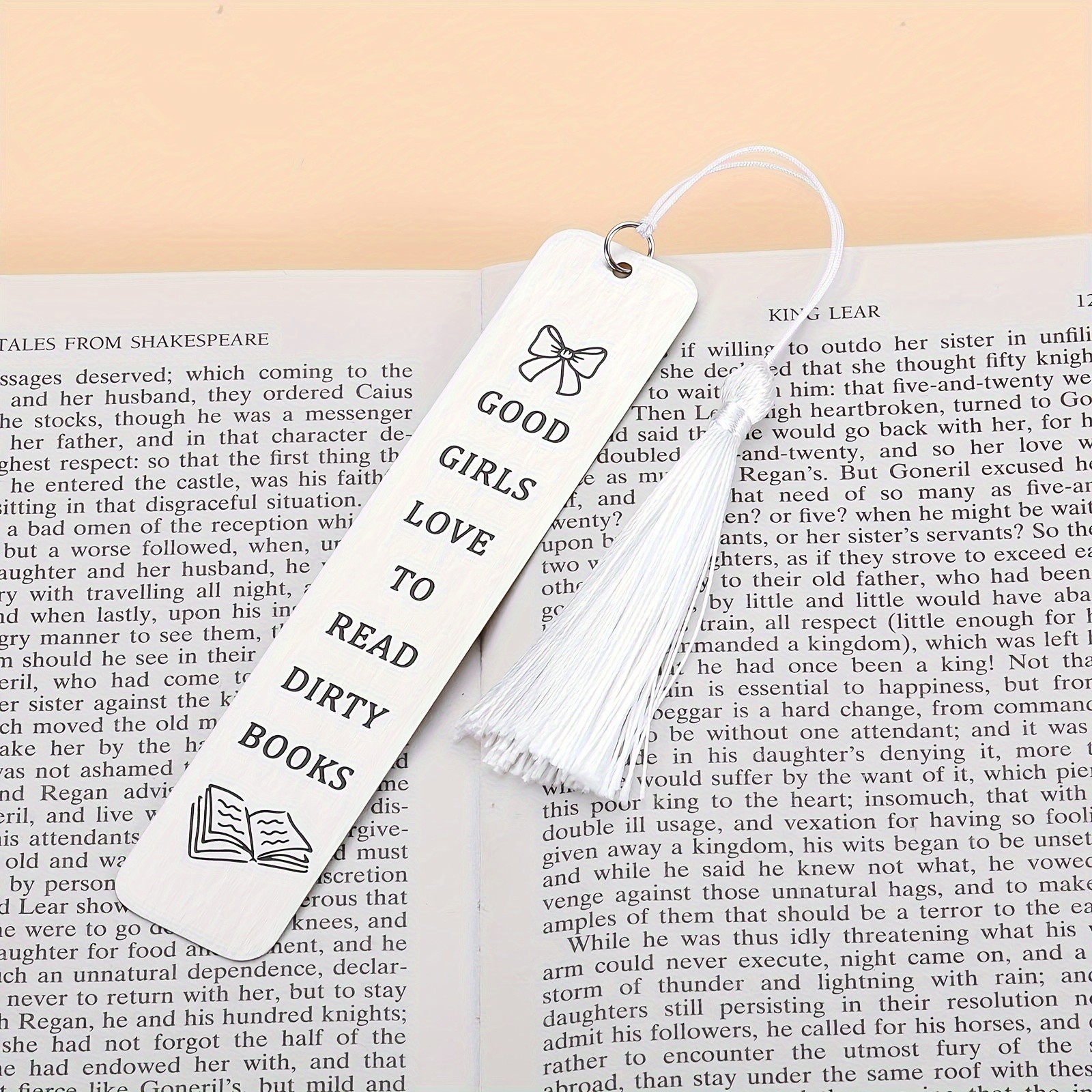 Stainless Steel Funny Reading Gift Bookmark With Tassel For - Temu