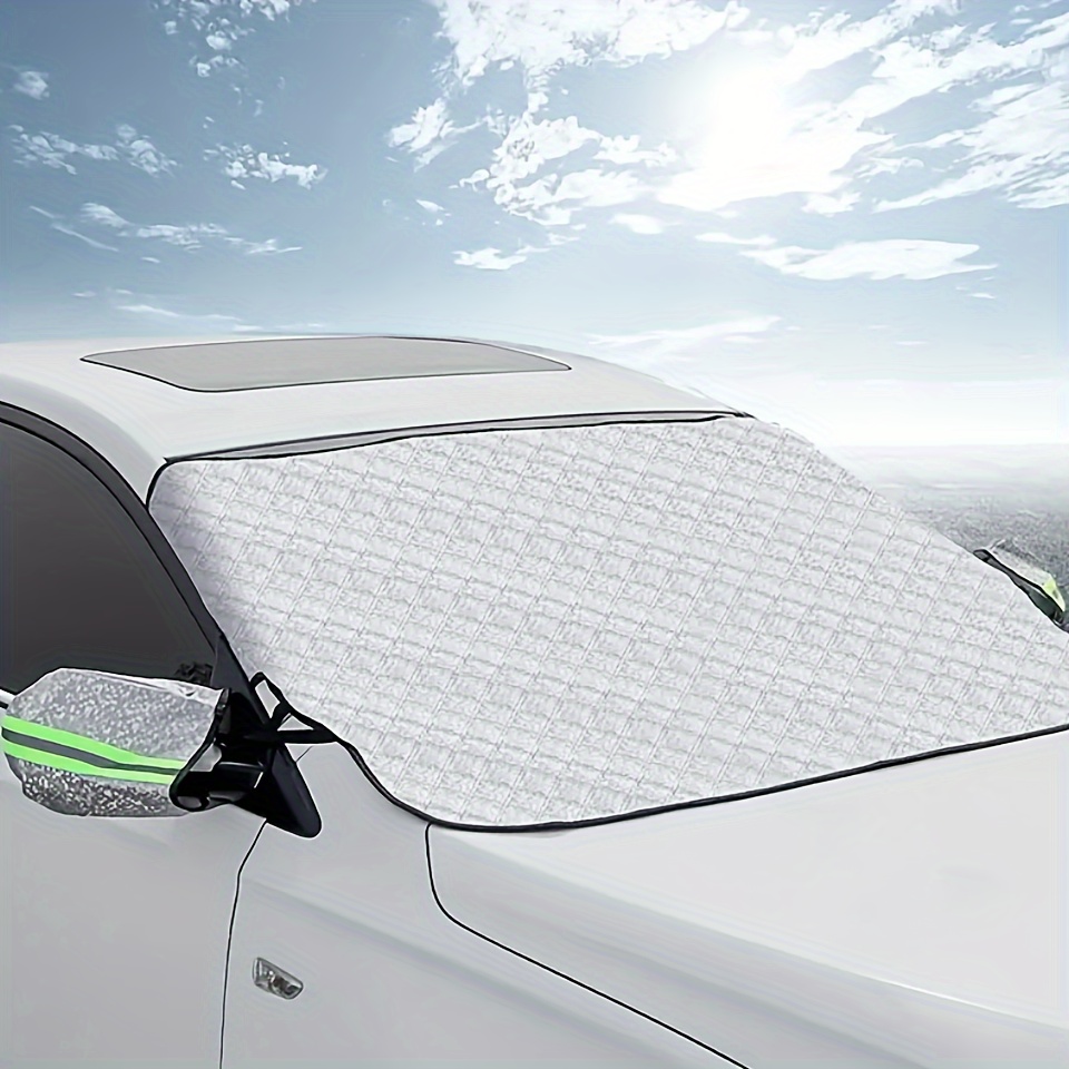 Farfi Half Car Cover Top Windshield Cover Sun Shade Protector Snow Dust  Frost Guard 