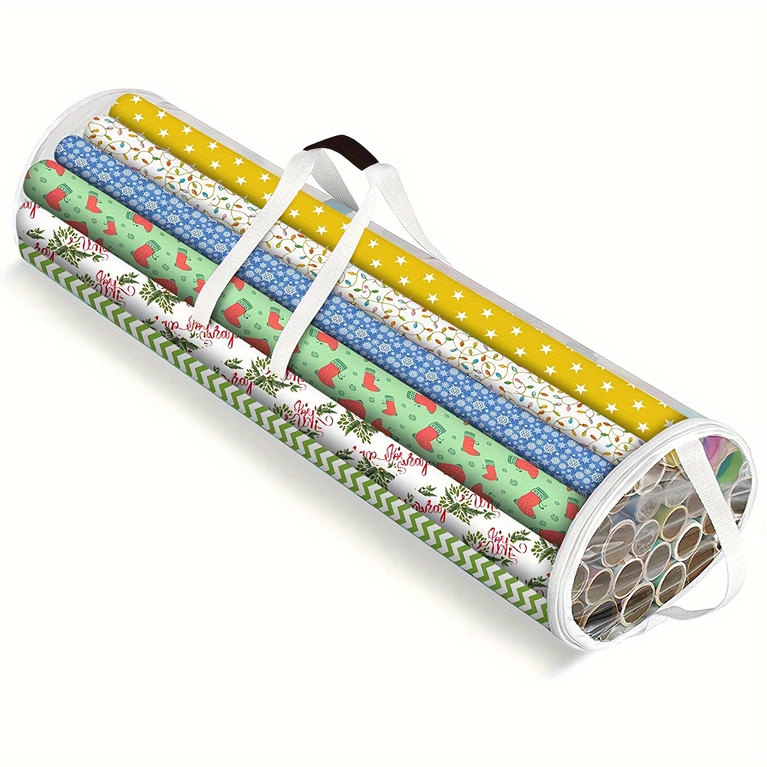 TreeKeeper 14-in x 42-in 14-Roll Green Rolling Wrapping Paper Storage  Container in the Wrapping Paper Storage department at