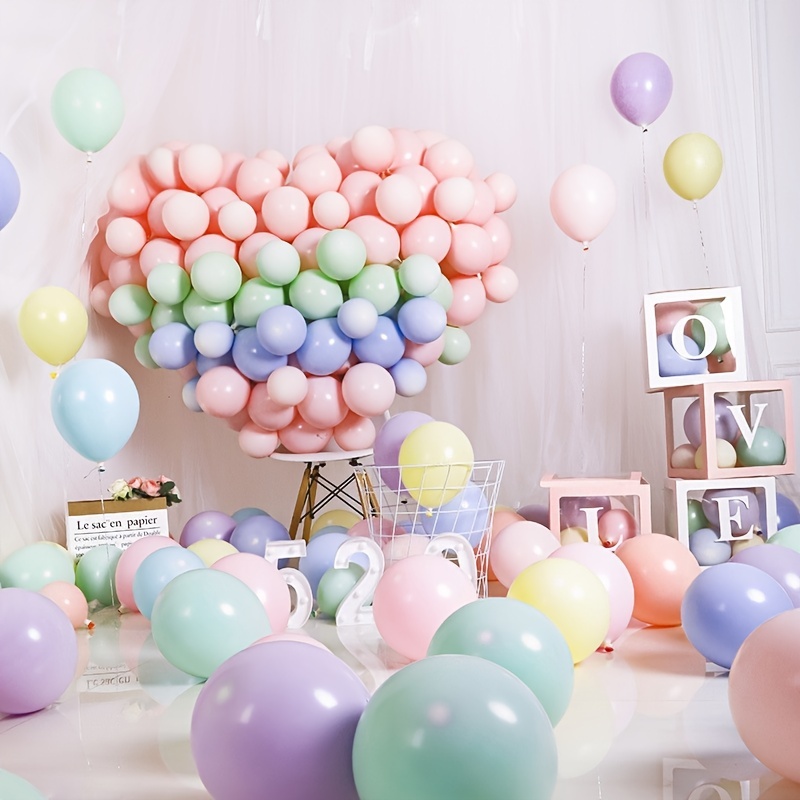 Pastel Macaron Balloons Assorted Colors Rainbow Birthday - Temu