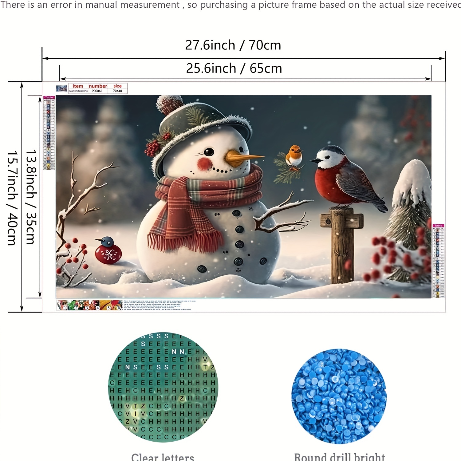 Christmas 5D Diamond Painting Kits, Snowman Diamond Art Kits for Adults, Gem  Art