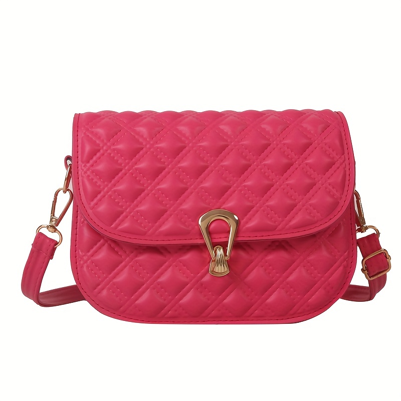 Minimalist Solid Saddle Bag All Match Flap Shoulder Bag