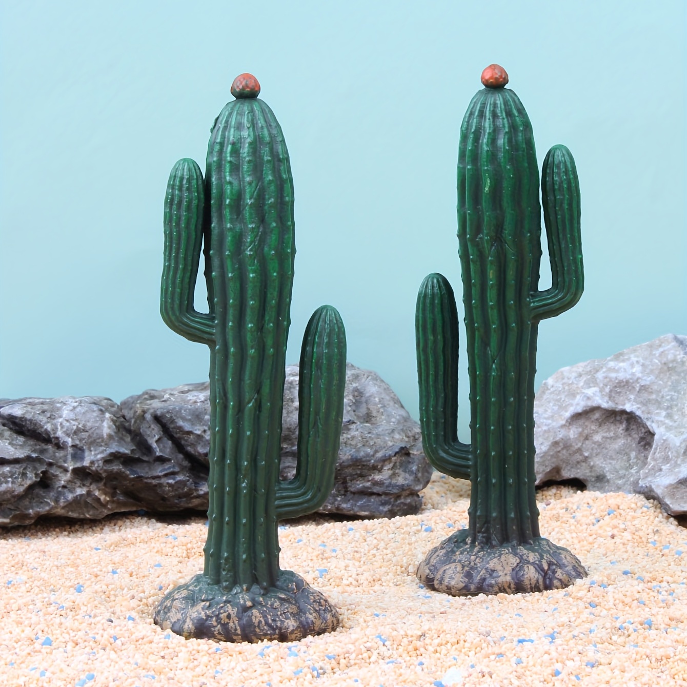 1pc Aquarium Fish Tank Landscaping Resin Plant Simulation Cactus Ornament Fish Tank Decoration