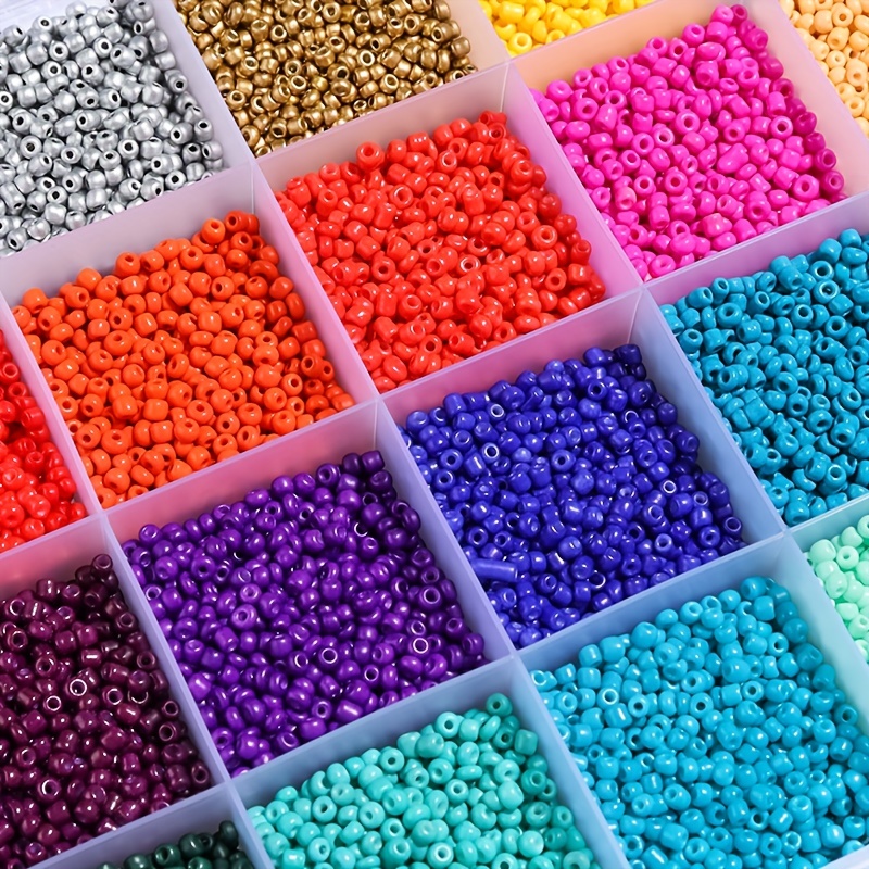 Acrylic Seed Beads Kit For Needlework Craft Small Beads Kit - Temu