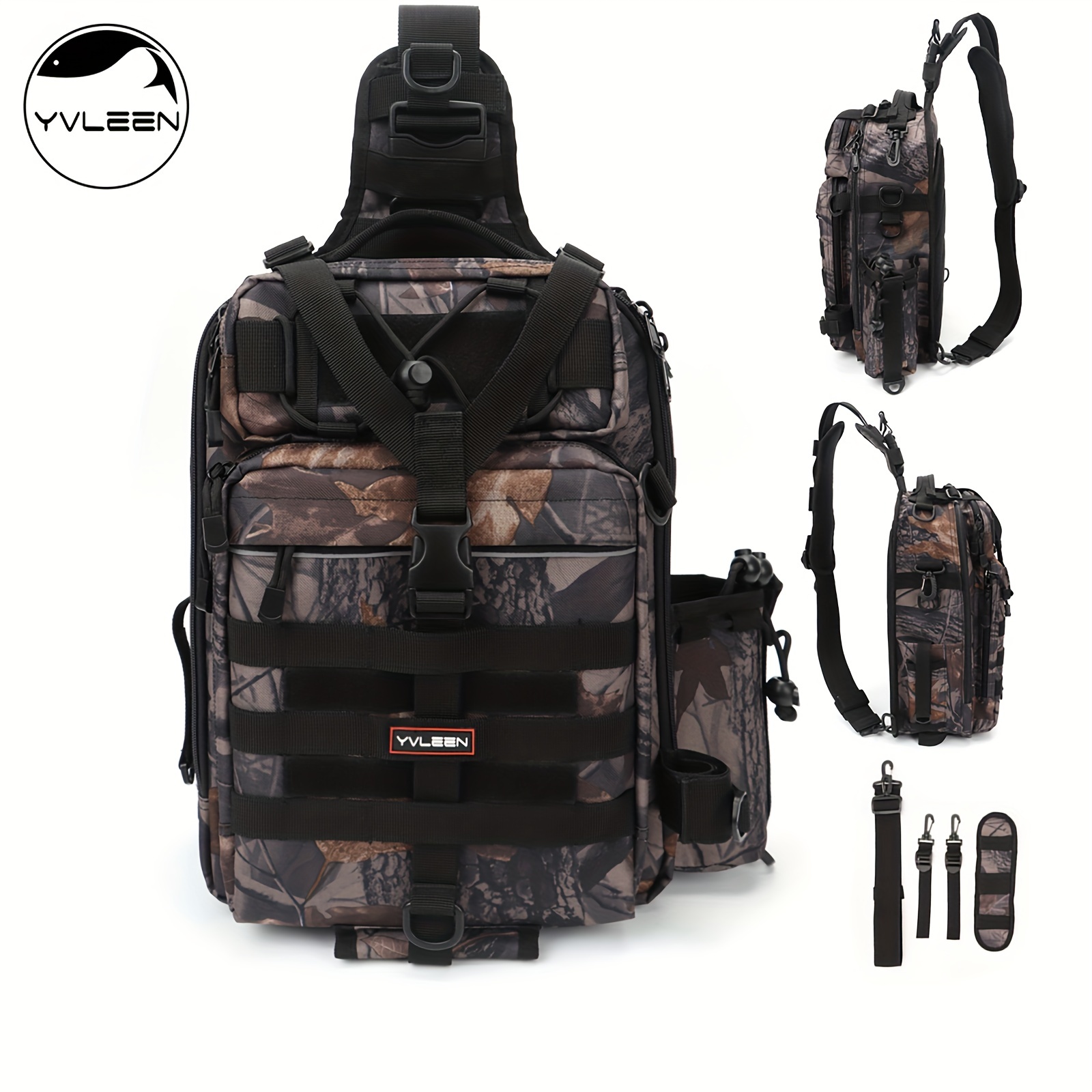 1pc * Fishing Backpack - Water-Resistant Tackle Bag with Large Capacity and  Rod Holder - Perfect Fishing Gear and Gift for Men