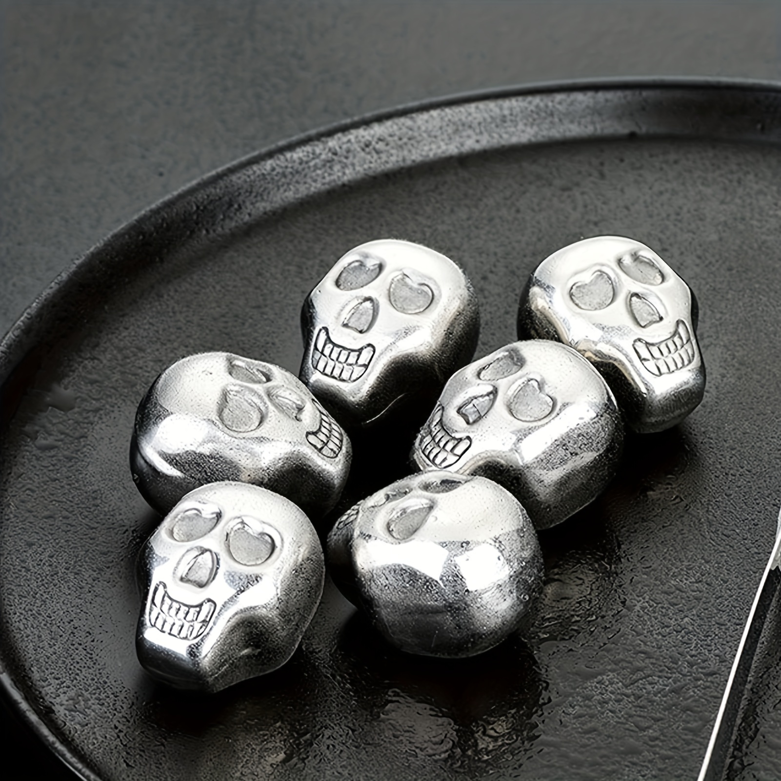 Skull Whiskey Stones Stainless Steel