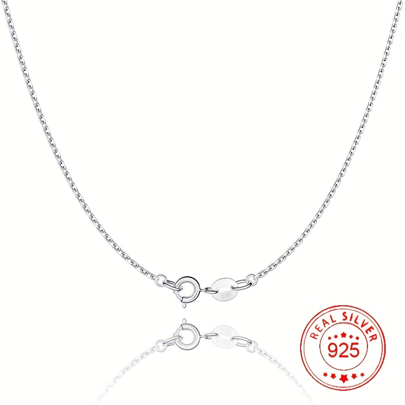 925 Sterling Silver Necklace Women's Silver Chain Without - Temu