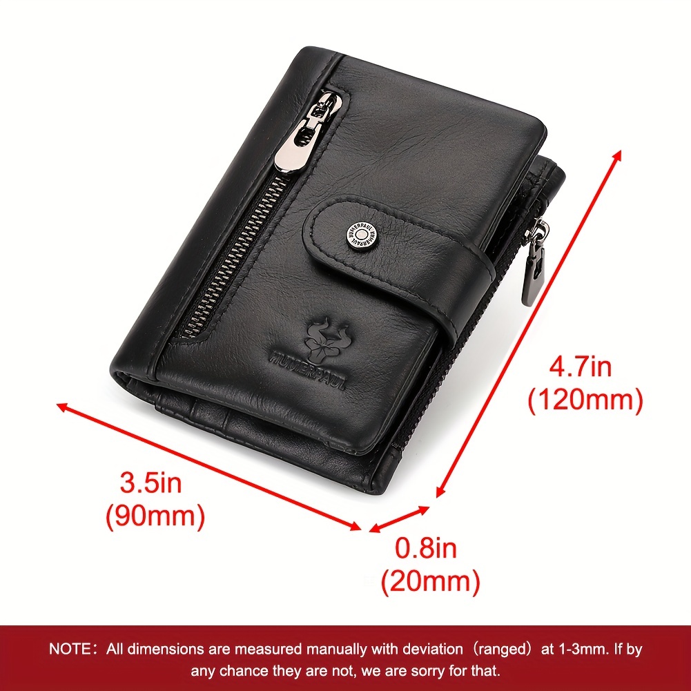 Mens Womens Wallet Credit Card Holder Leather RFID Blocking Zipper Pocket  Purse