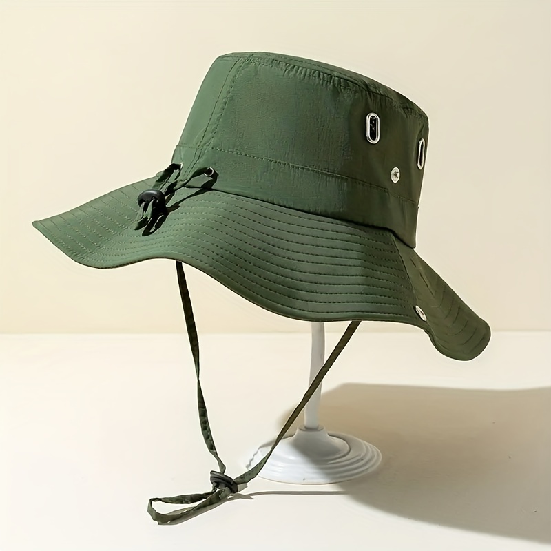 Japanese Big Brim Drawstring Sun Protection Fisherman Hat Male