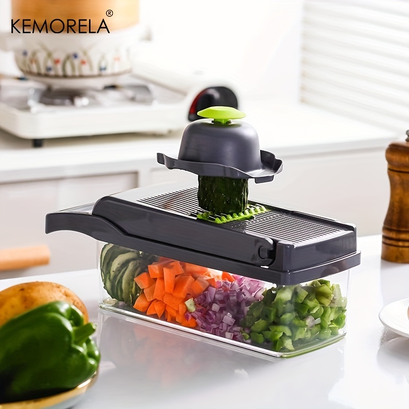 8 in 1 Fruit and Vegetable Cutter with Container - Fast and Easy Food Prep