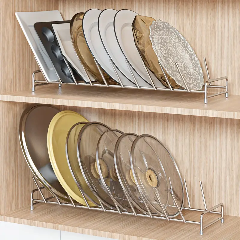 Stainless Steel Dish Drying Rack Pot Lids Holder Dish Rack - Temu