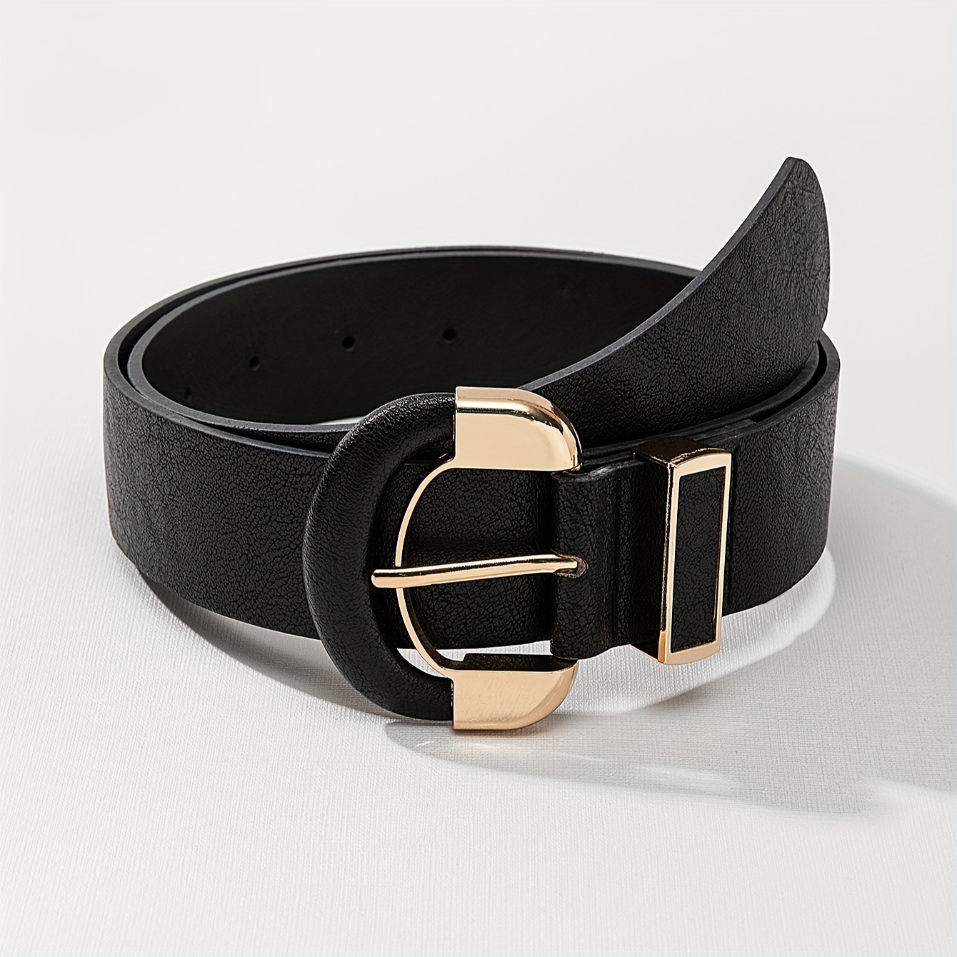  CTM® Cinturón elástico trenzado para hombre con hebilla  plateada, Negro - : Ropa, Zapatos y Joyería