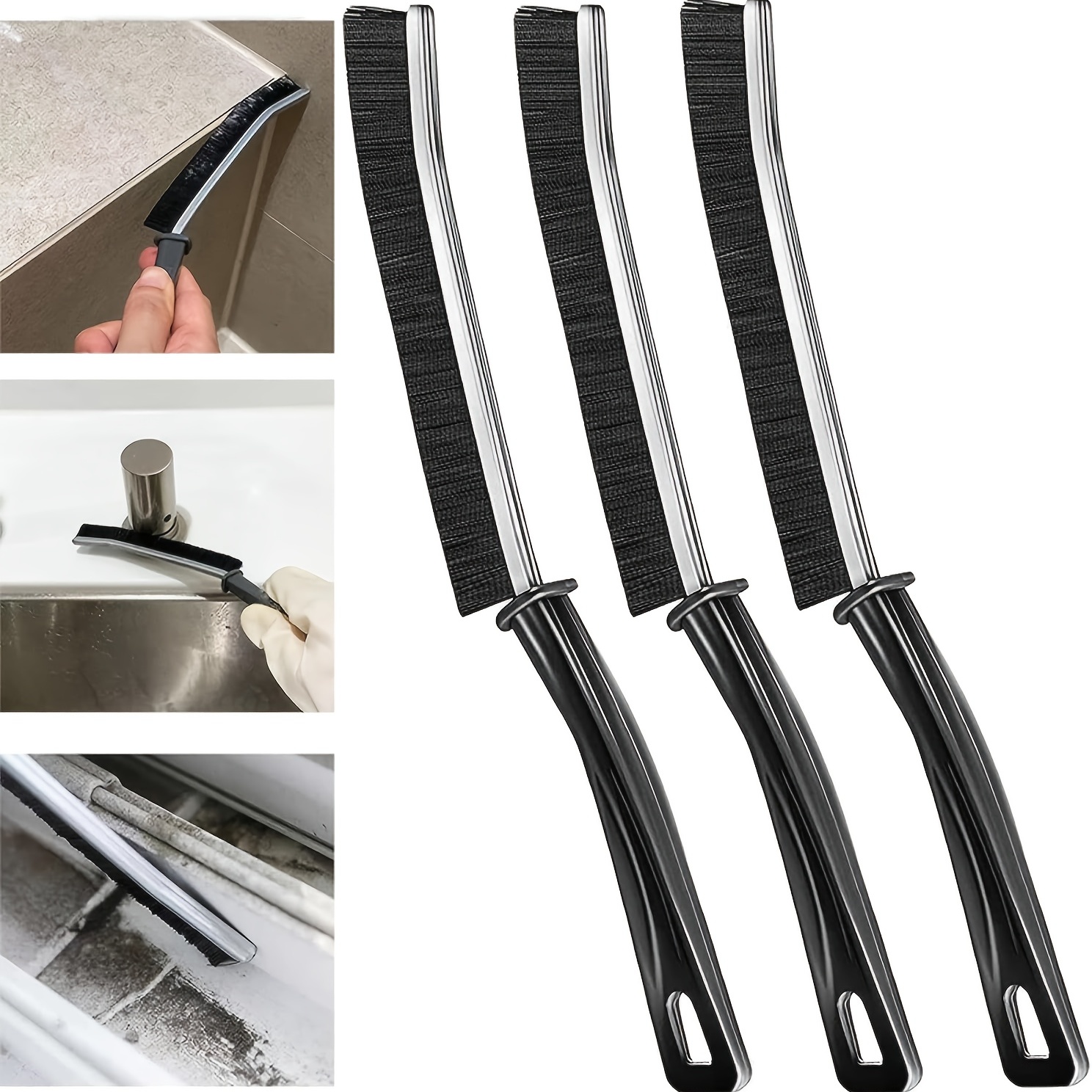 Gap Brush Set Tile Floor Clean Gadgets Multi-functional Household Stove  Tools Corner Window Groove Hard Bristle Cleaning Brushes