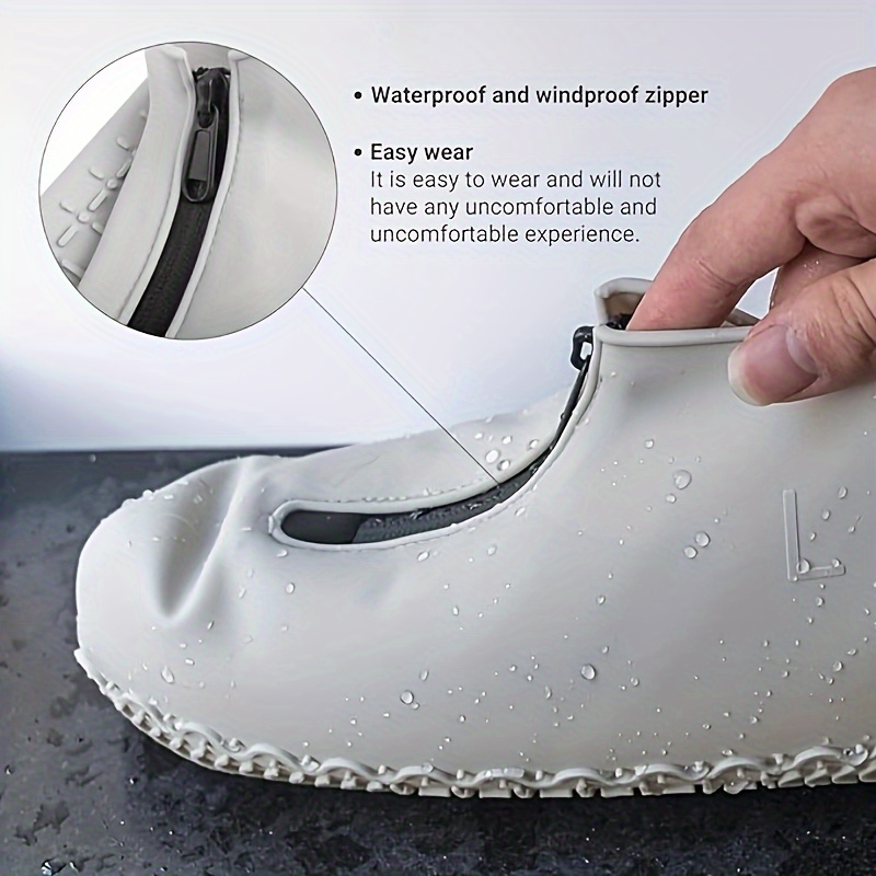 Non slip Silicone Rain Shoe Cover Reusable Zipper Model Rain - Temu