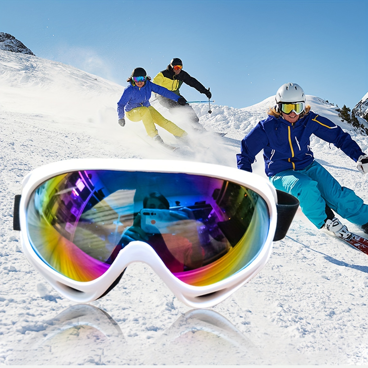 1pc Outdoor Ski Goggles Adventure Sports Hd Anti Fog Windproof