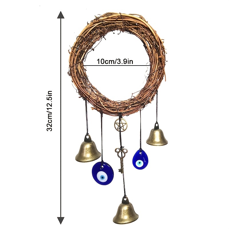 LIOOBO Witch Bell Decoration Witches Bells Witchy Decor Bell Witch Bells  for Door Knob Wiccan Home Decor Evil Eye Witchy Gifts Witch Wind Chime  Hanger