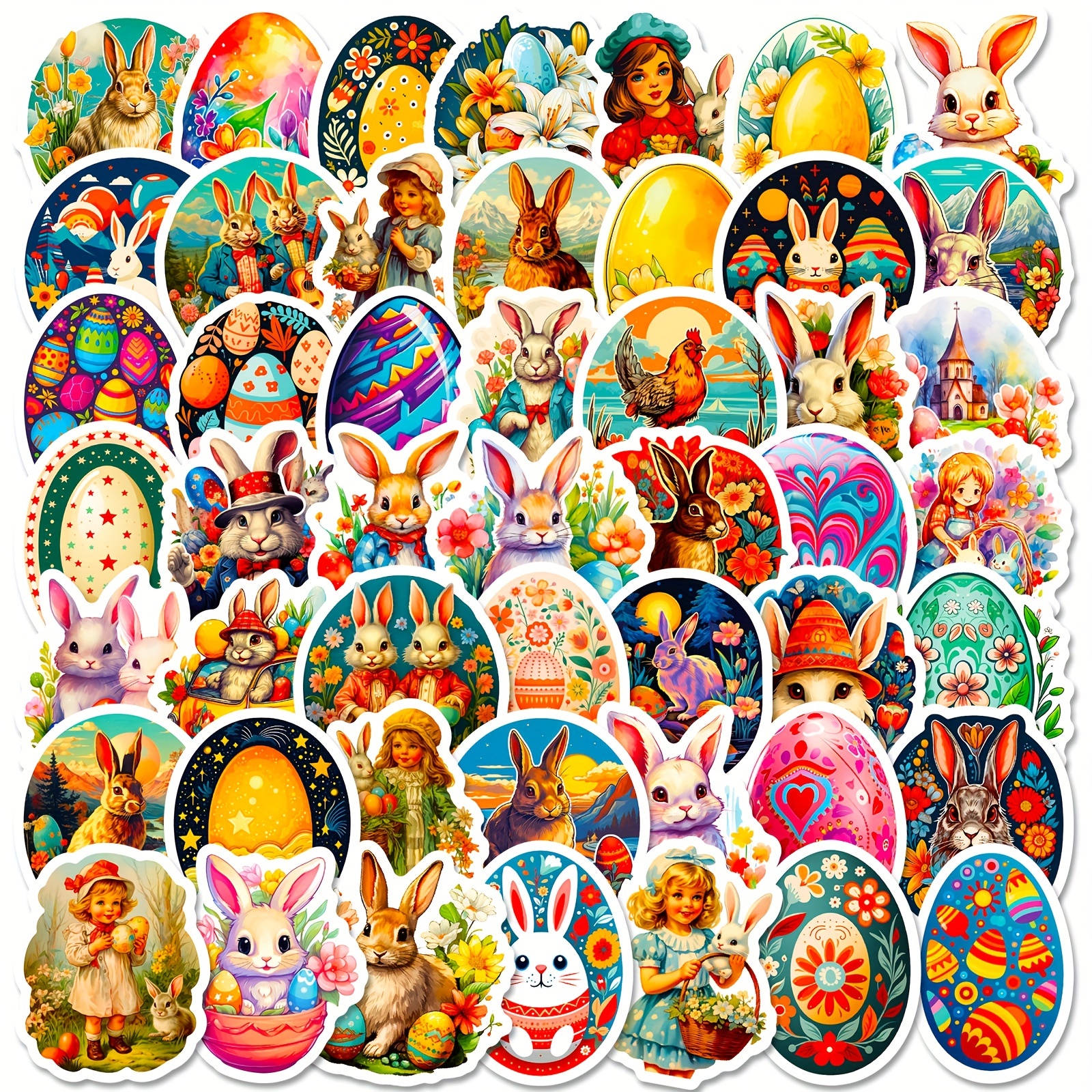 6pcs Easter Bunny Egg Chick Puzzle Fun Stickers Party - Temu