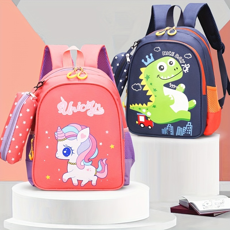 New Children's Rainbow Schoolbag Kids Unicorn Cartoon Backpack Kindergarten  Primary School Backpacks Trendy Waterproof Backpack For School Opens - Temu