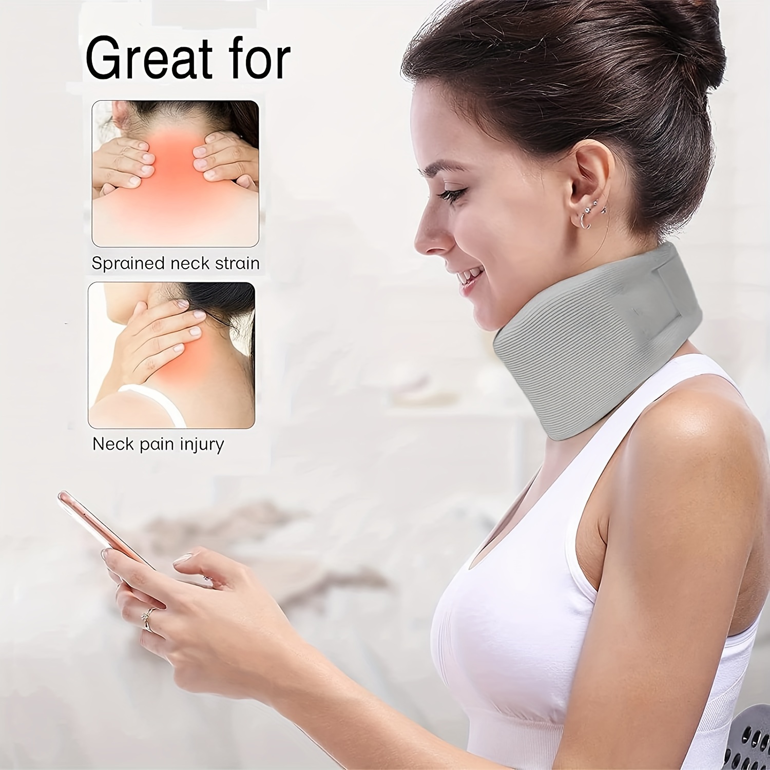 Breathable Adjustable Support Neck Brace Office Household - Temu