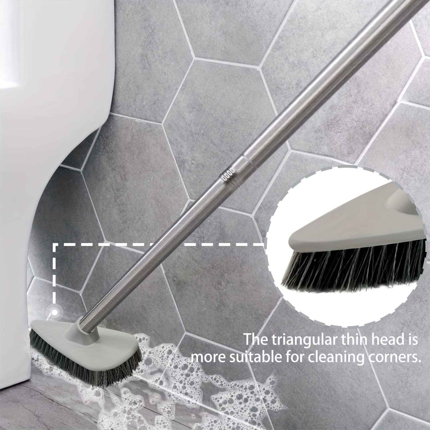 Triangular Floor Joint Brush Bathroom Floor Brush No Dead - Temu
