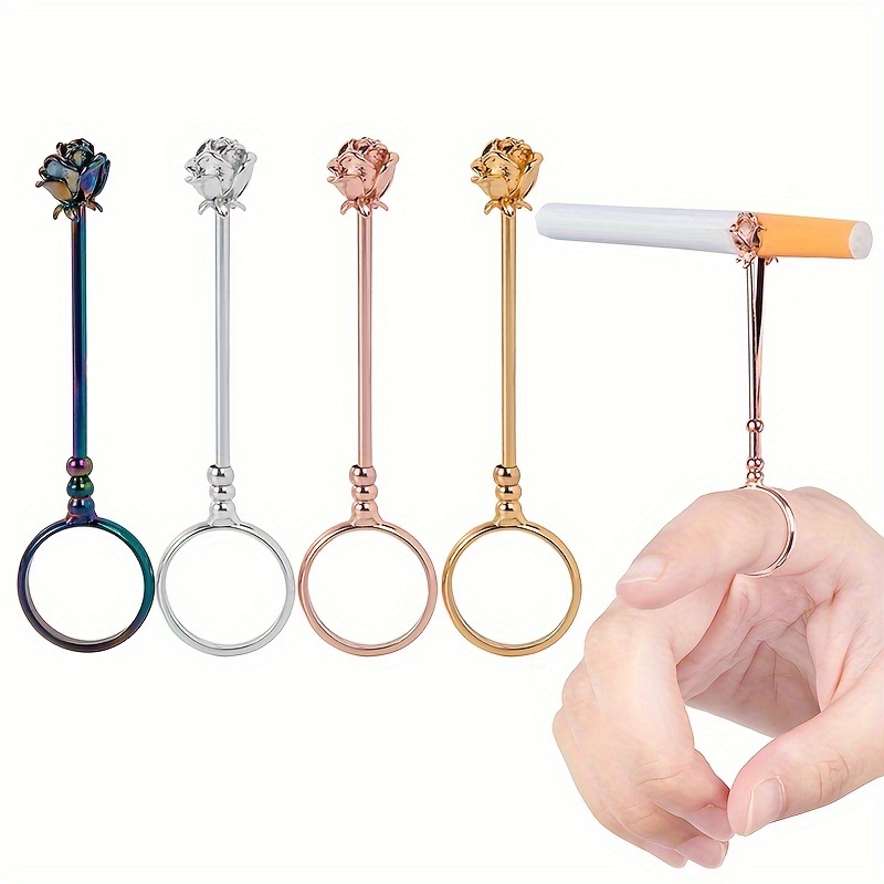 1pc Porte-cigarette, anneau de fumée créatif, support de doigt de fumée,  organisateur de cigarette, prévention des doigts masculins fumés