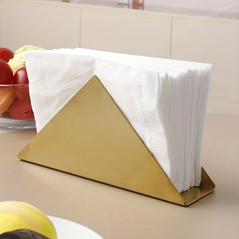 1pc Iron Paper Towel Holder, Creative Triangle Hanging Paper Towel