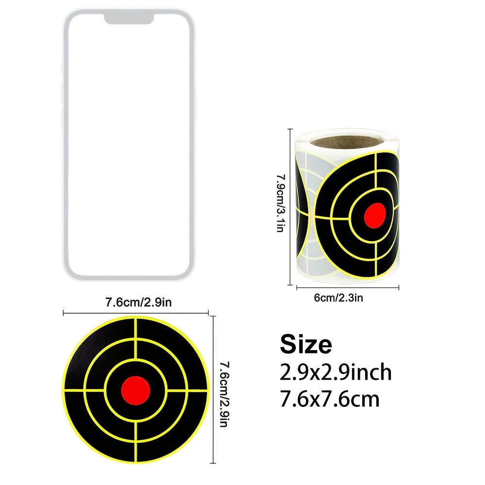Self Adhesive Shooting Splatter Targets: 3 Fluorescent - Temu