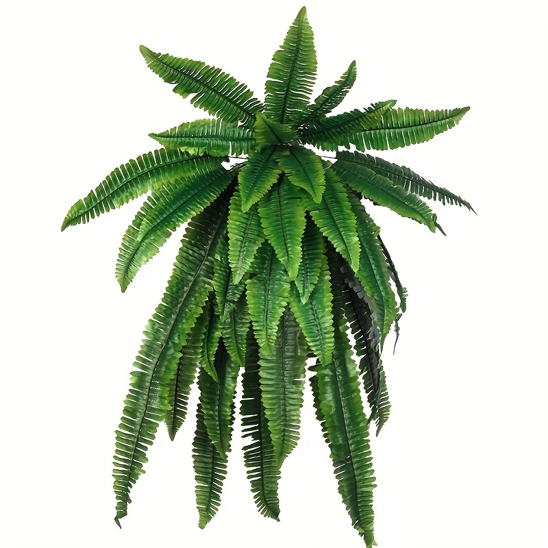 

35.4in Uv-resistant Artificial Boston Ferns Plant - Perfect For Outdoors, Garden, Patio, And Window Box Decor!